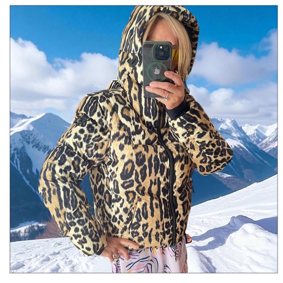 Jet Set Leopard Print Puffer Jacket - Picture 1 of 10